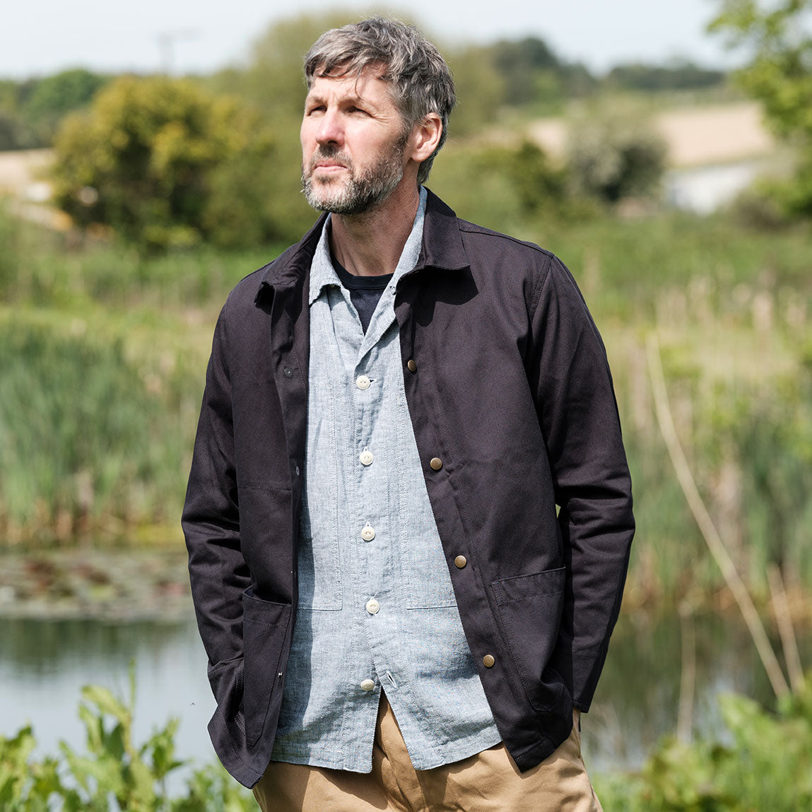 The Deck Jacket Indigo - Main Image