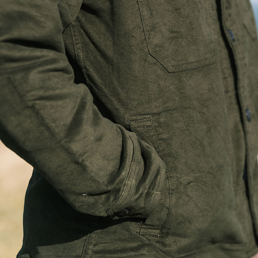 The Maritime Overshirt - Olive Moleskin