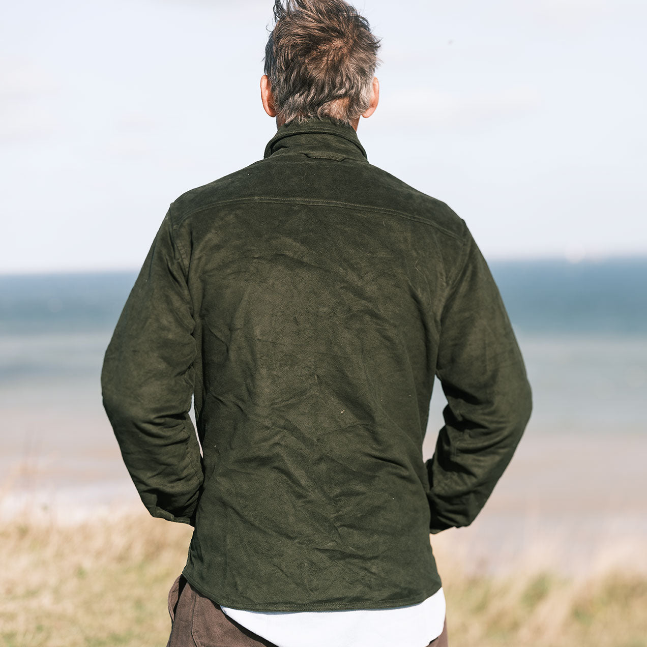 The Maritime Overshirt - Olive Moleskin