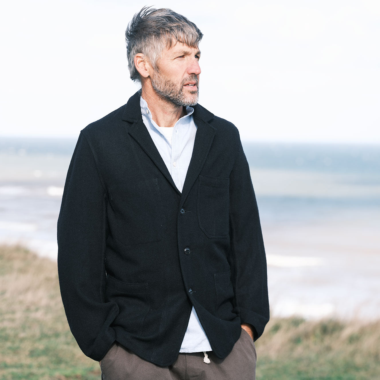 The Engineer Jacket - Navy Wool