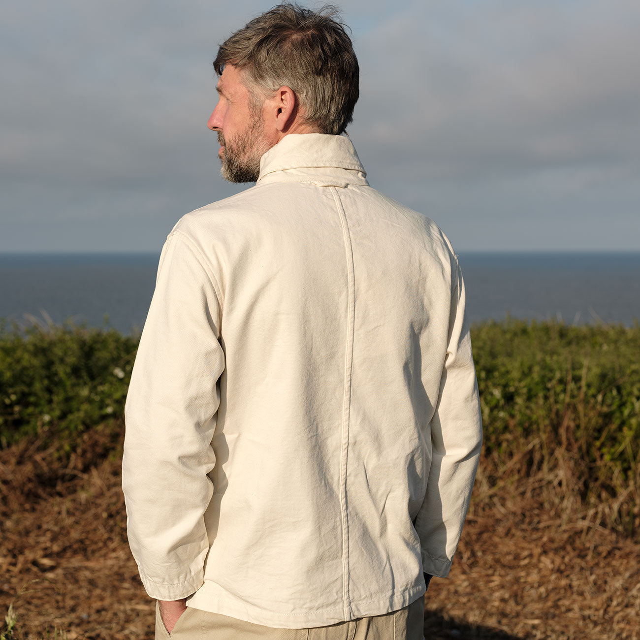 The Shawl Collar Smock - Ecru