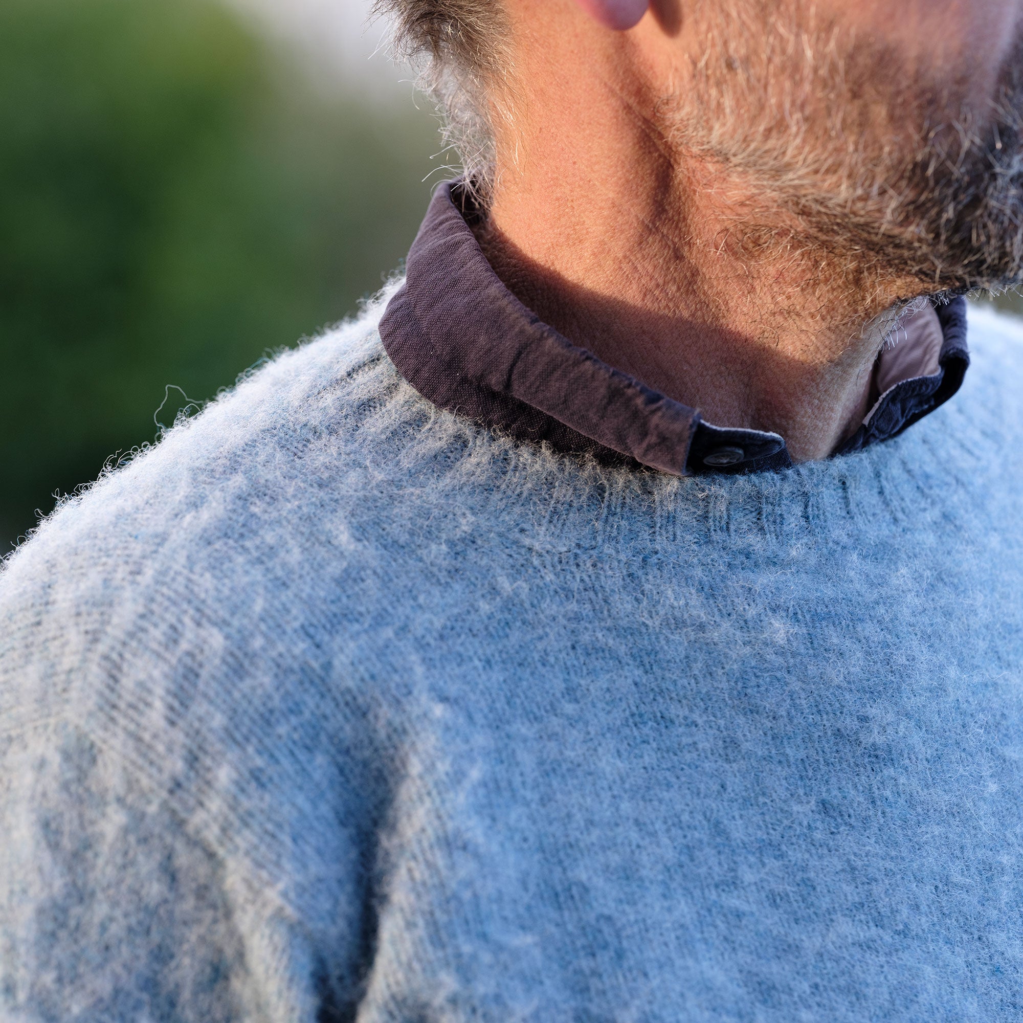The Brushed Shetland Pullover - Sky
