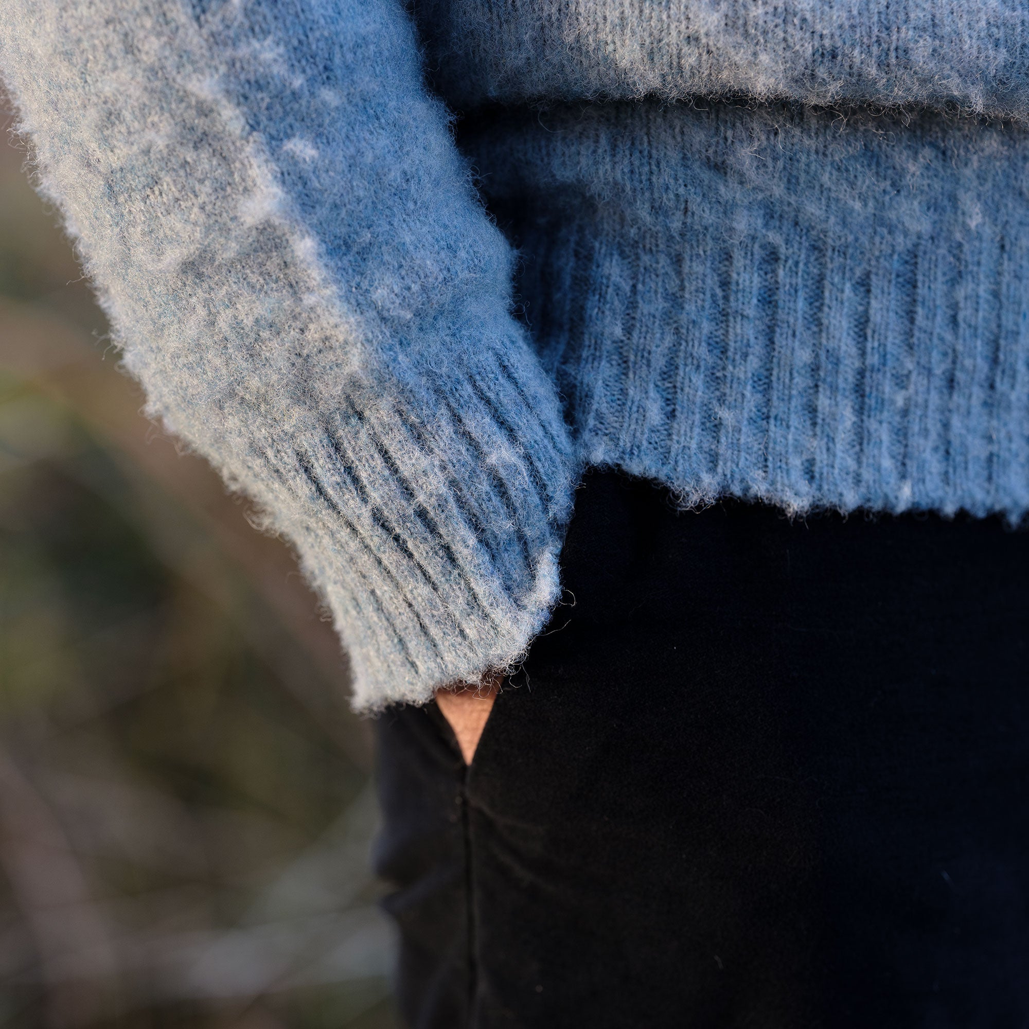 The Brushed Shetland Pullover - Sky