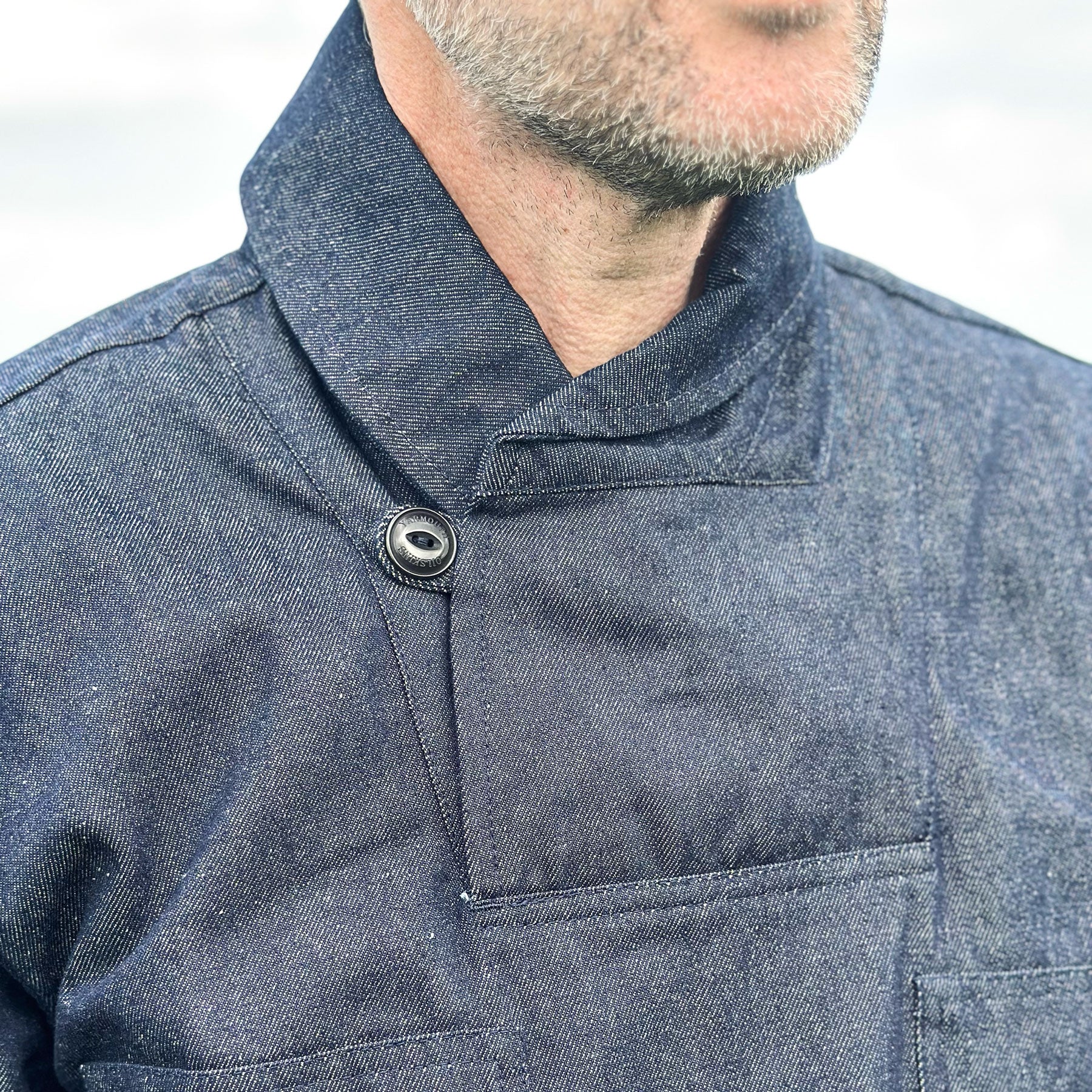 The Shawl Collar Smock - Denim