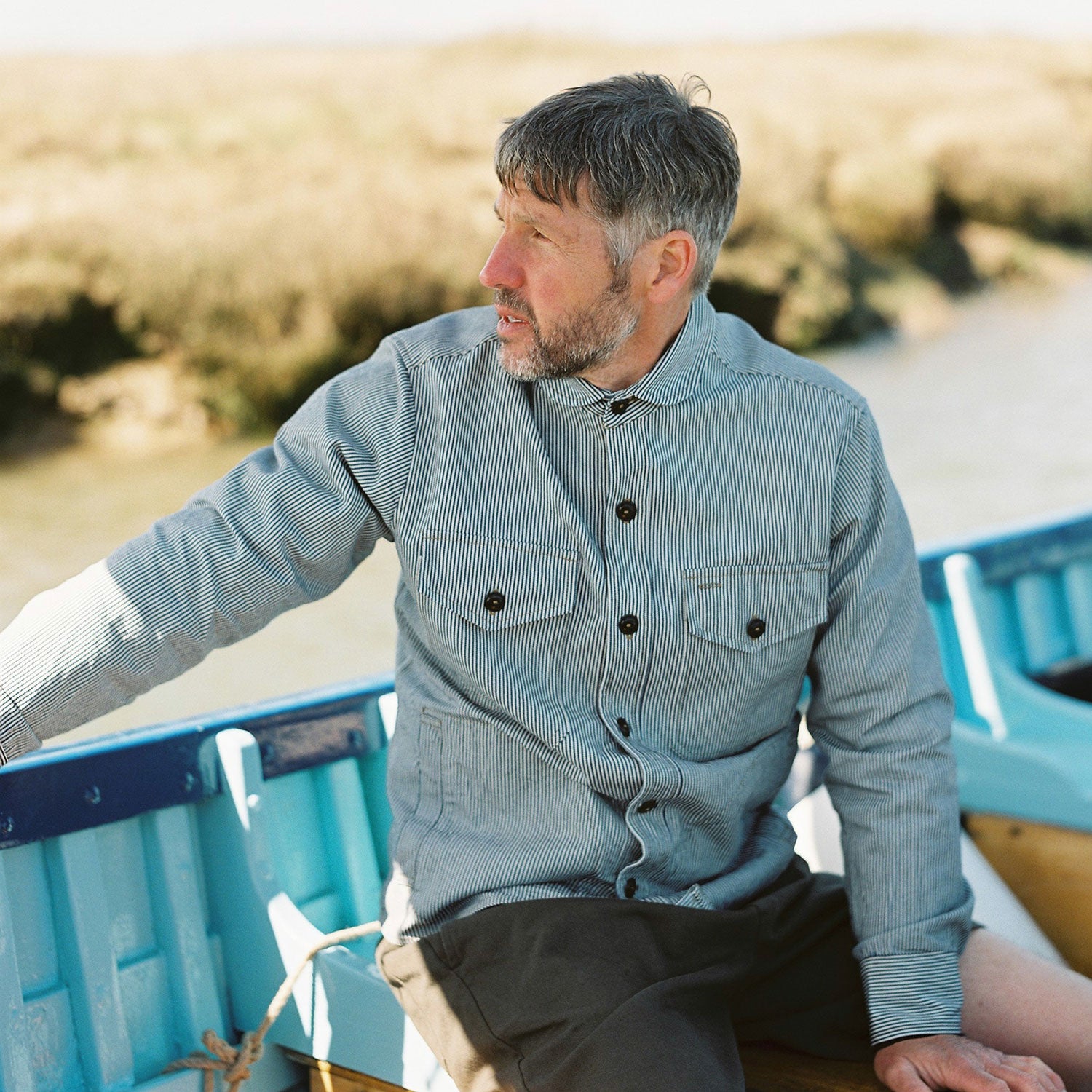The Maritime Overshirt - Ticking Stripe