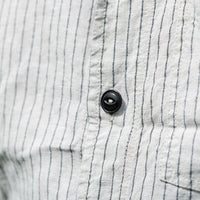 The Cardigan Shirt - Flax Pinstripe