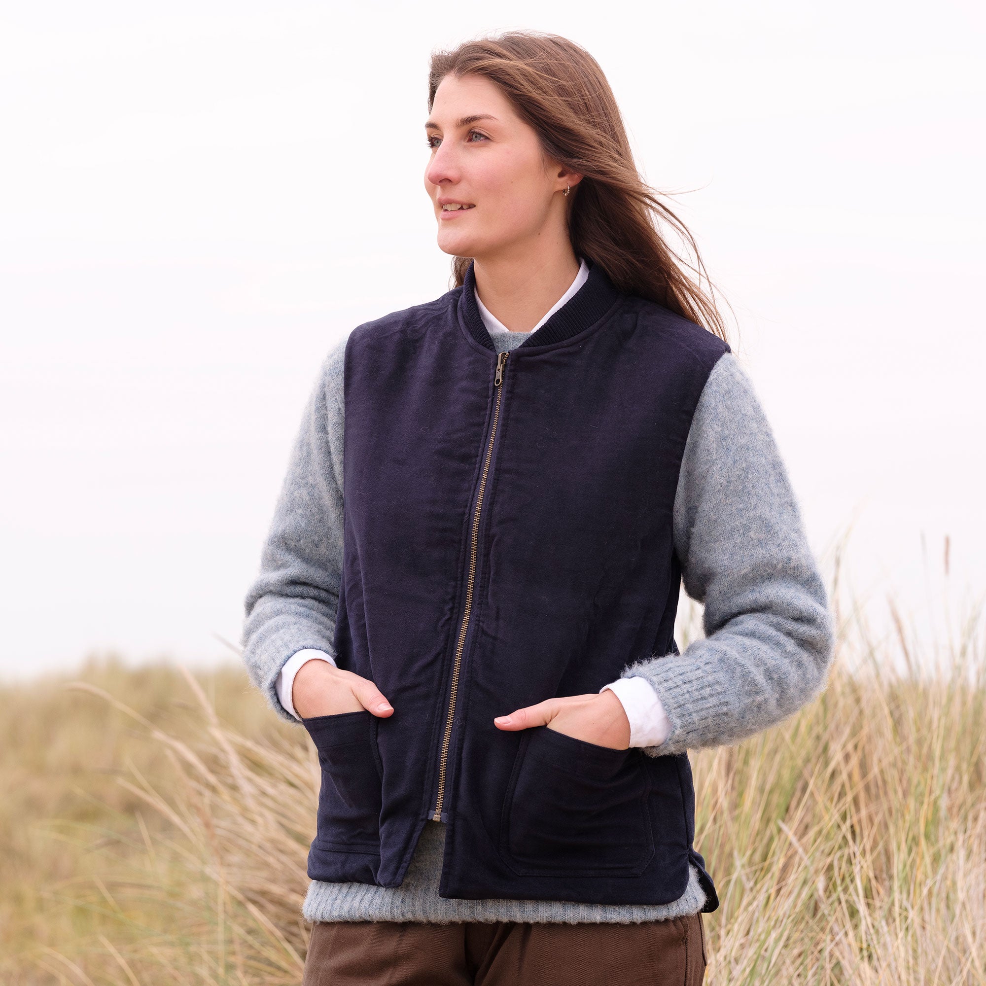 The Reversible Vest - Navy